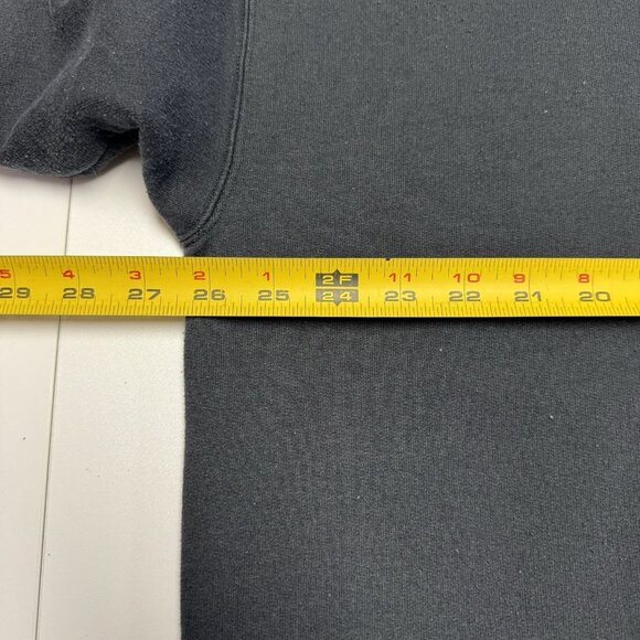 Vintage Y2K Black Blank Skate Grunge Hoodie Sweatshirt Mens XL - Picture 11 of 12